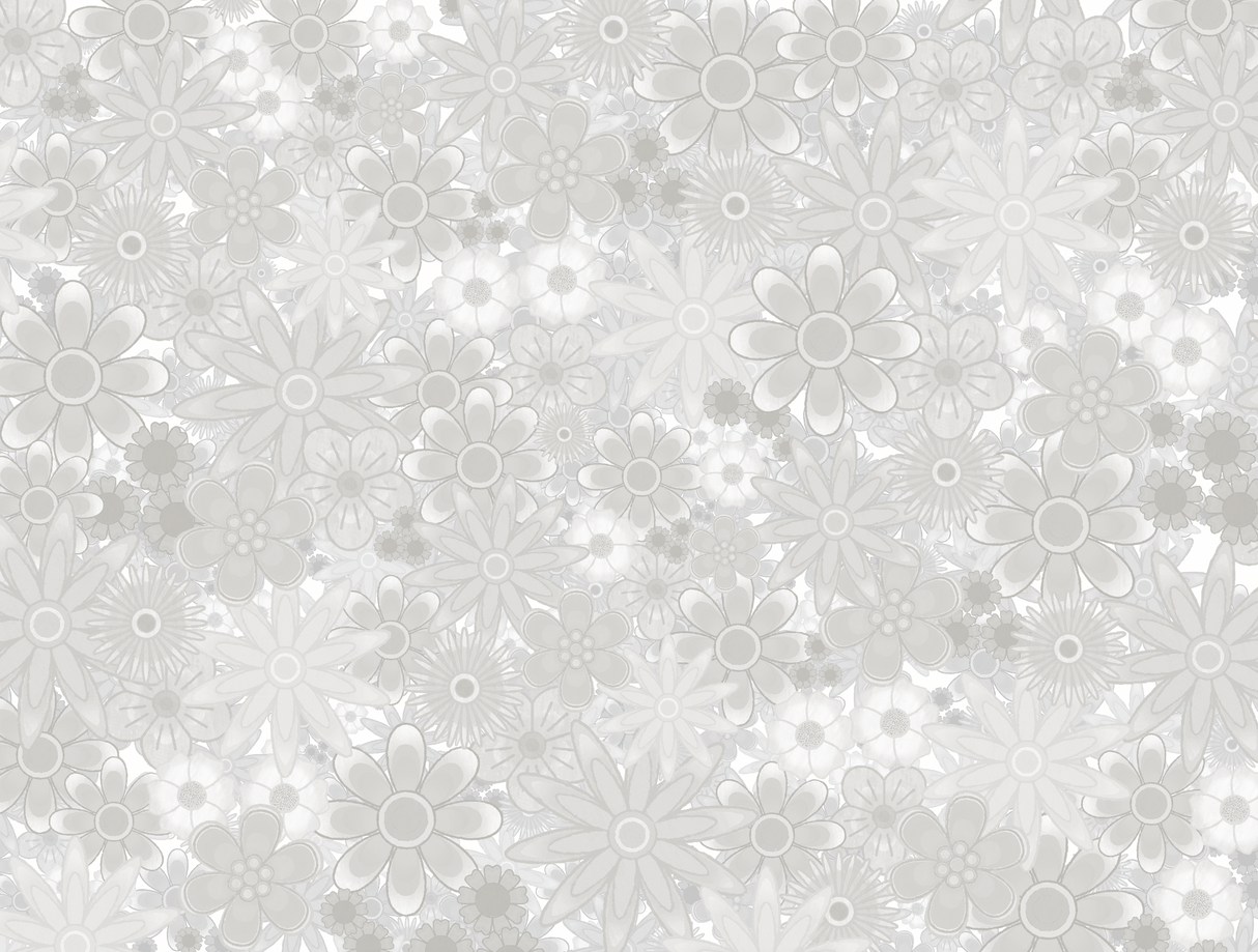 Vivian Ferne Oversized Wall Mural, Wallpaper, Kids Wallpaper, Vibrant Wallpaper, Vibrant Wall Mural, Kids Wall Mural, Kids Wall Art, Nursery Wallpaper, Kids Bedroom Wallpaper, Kids Room Wallpaper, Grey Flowers, Monochromatic Nursery, Bedroom Wallpaper, Bathroom Wallpaper, Gold Accent Wall, Gold Wallpaper, Silver Wallpaper, Silver Accent Wall, Pastel Wallpaper