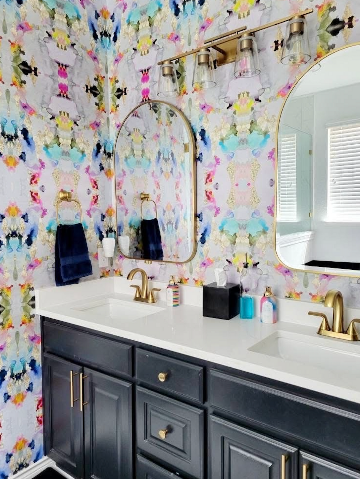vivian ferne wallpaper, vivian ferne powder room, bathroom wallpaper, pink wallpaper, pink interior decor, pink interior, teen bedroom, home office design, home office wallpaper, vivian ferne review, boutique decor, salon decor, salon design