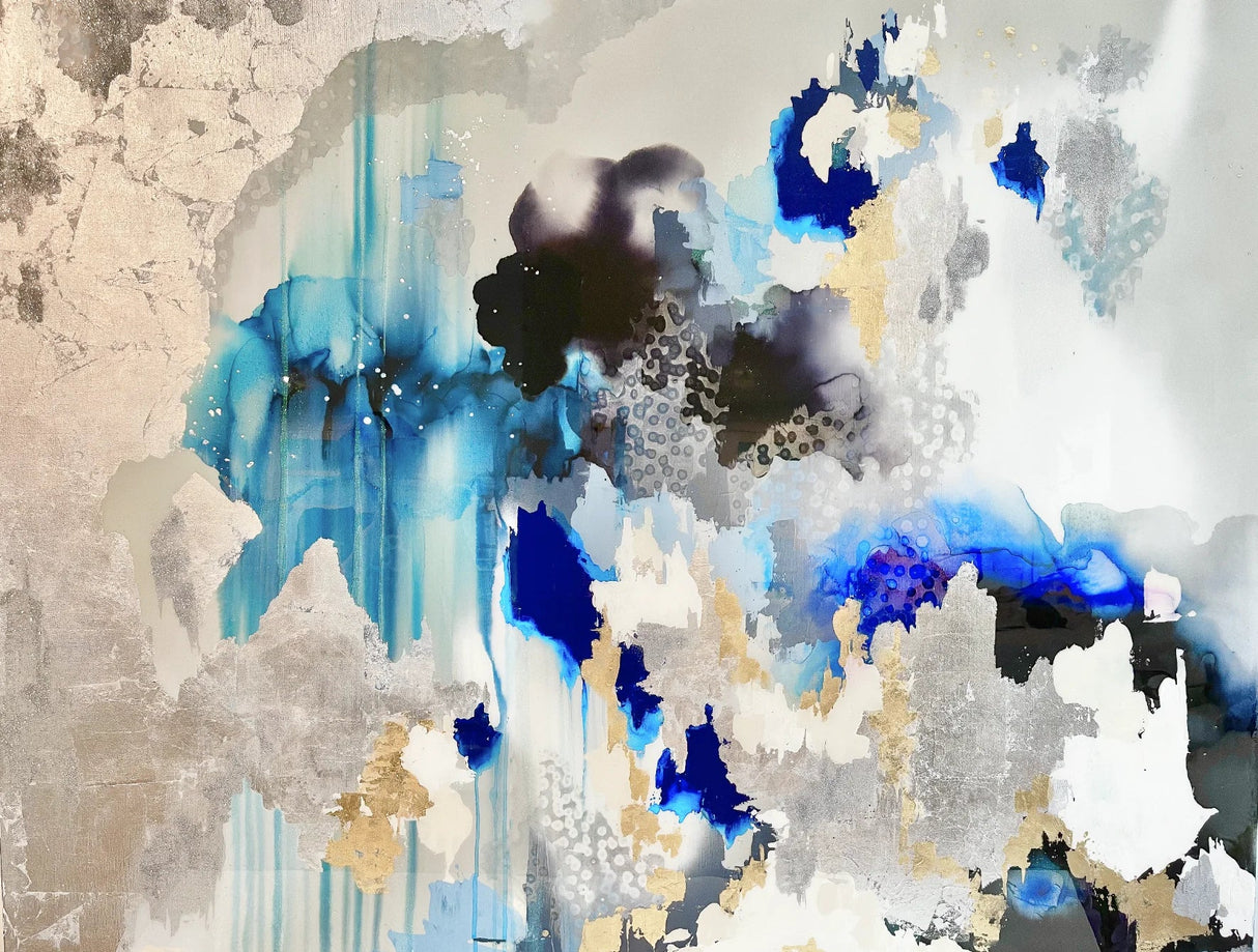 Custom "Indigo Cloud" 10' tall x 13' wide