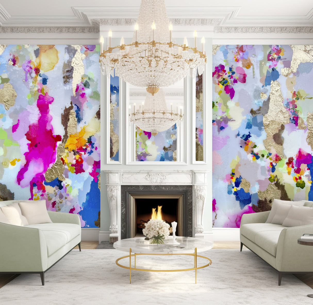 "Periwinkle" Wallpaper Wall Mural