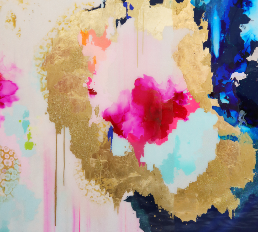 Hand Painted Abstract Wall Mural Wallpaper