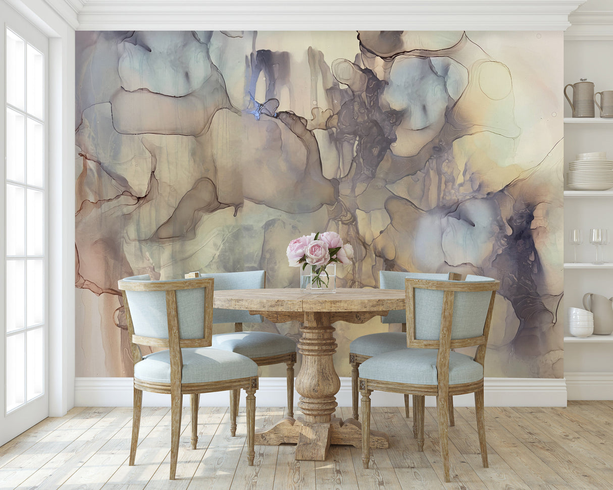 Custom Wallpaper - "Bubble II" - 4' 2" Tall x 5' 2" Wide - Prepasted