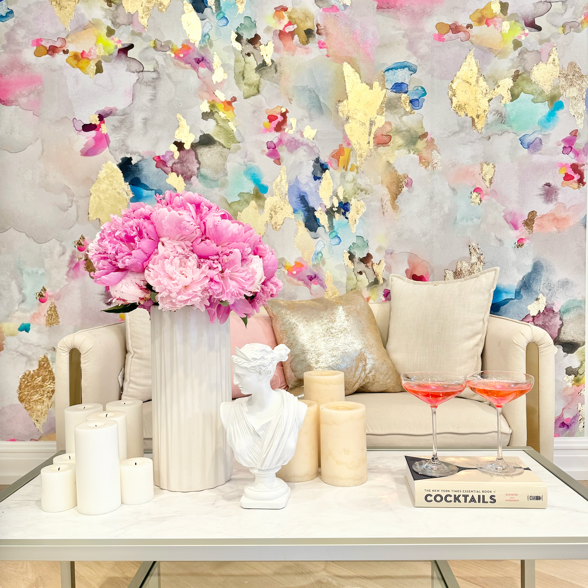 "Lucky" Wallpaper | Colorful Pastel Oversized Wallpaper Mural