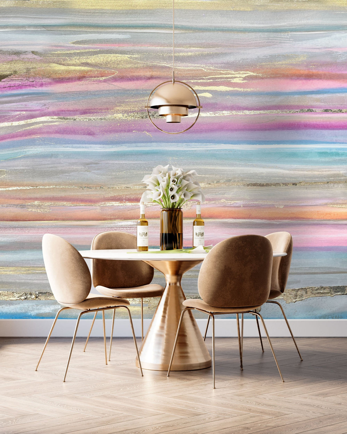 Custom Wallpaper - "Horizon" - 10' Tall x 12' Wide - Peel & Stick
