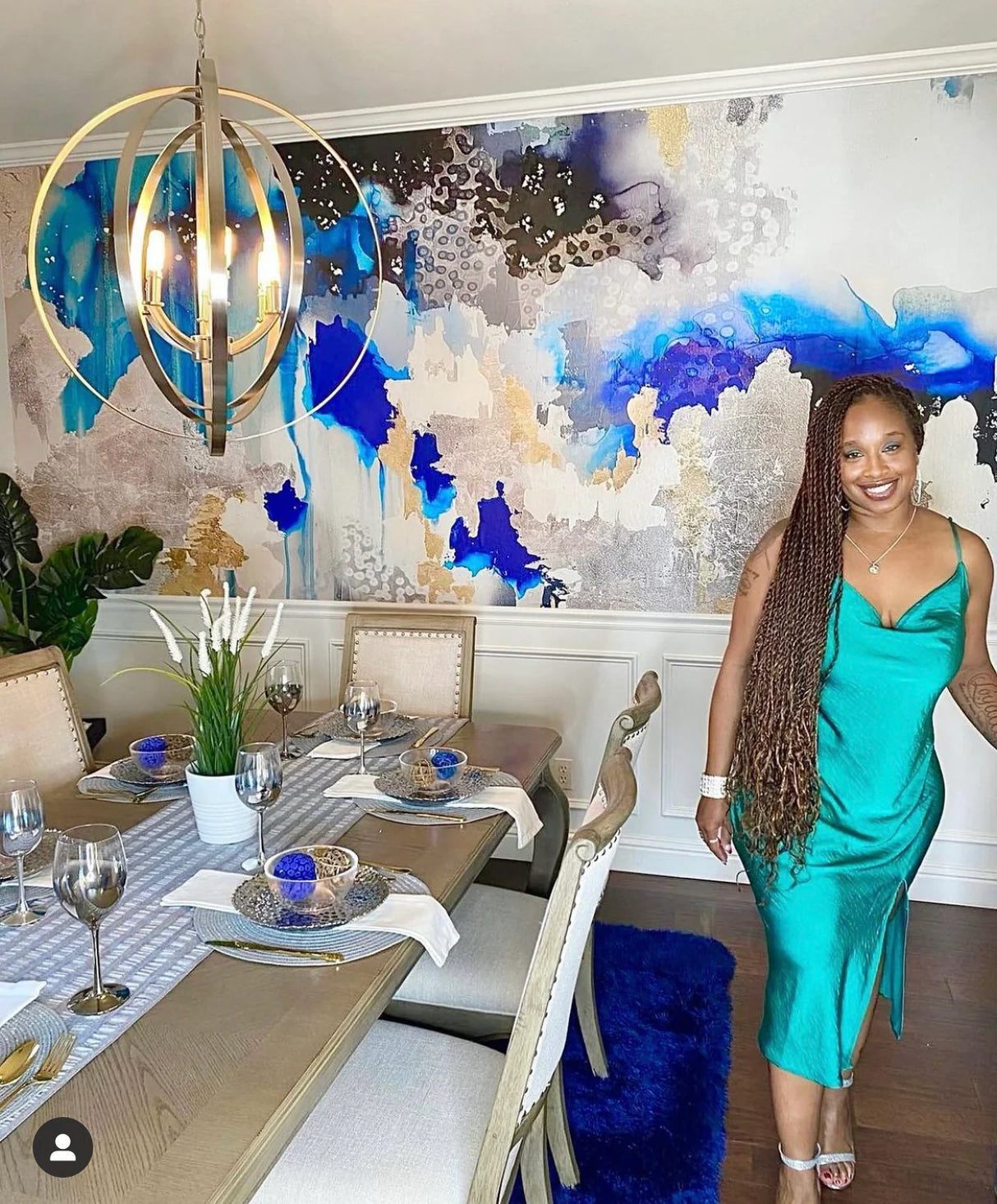 "Indigo Cloud" Oversized Wallpaper Wall Mural