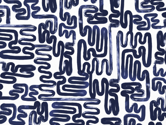 Most Unique wallpapers of 2023 - blue abstract brushstroke pattern. This ultra modern looking blue themed interior wallpaper design will transform any interior space into a masterpiece.