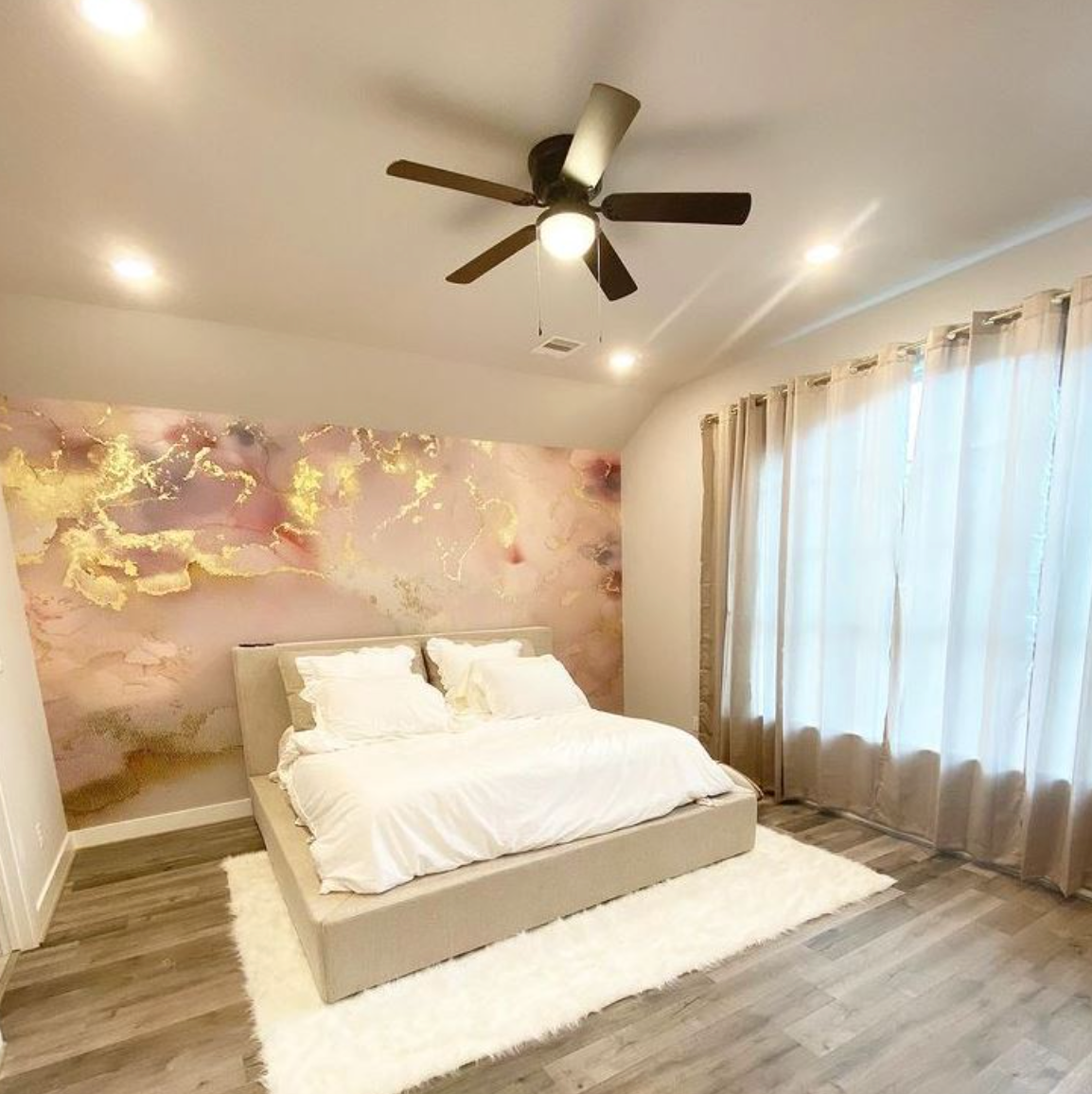 "Emerald Storm" Oversized Wall Mural 128" Tall x 135" Wide & "Sedona" Mural 127" Tall x 138" Wide