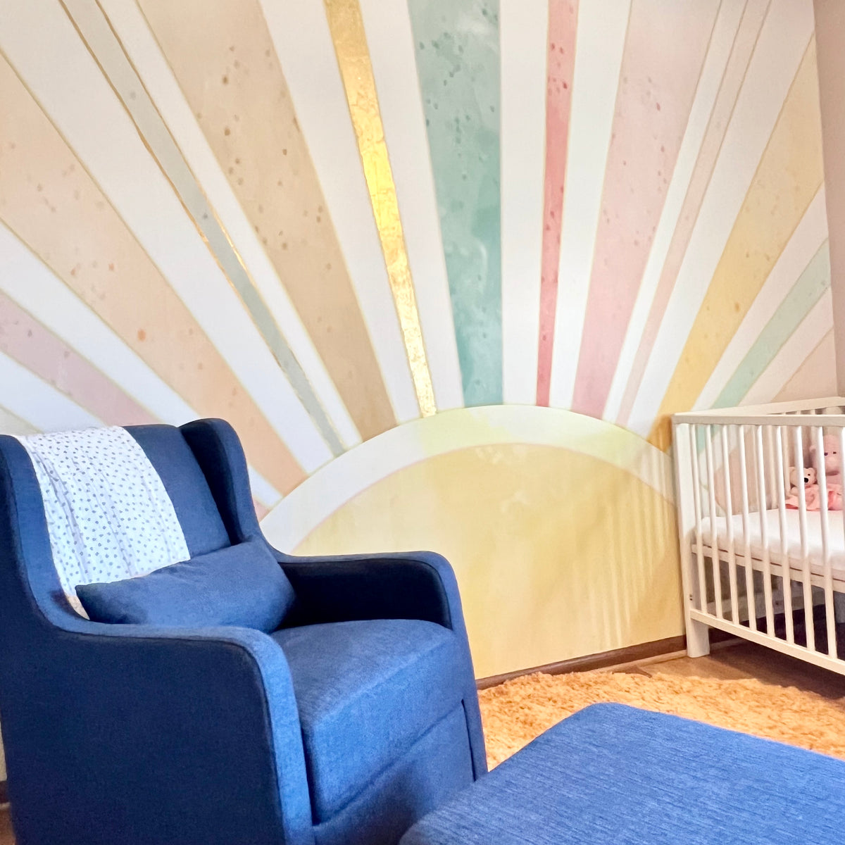 rainbow wallpaper for nursery