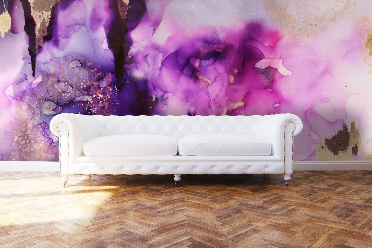 Purple abstract designer wallpaper