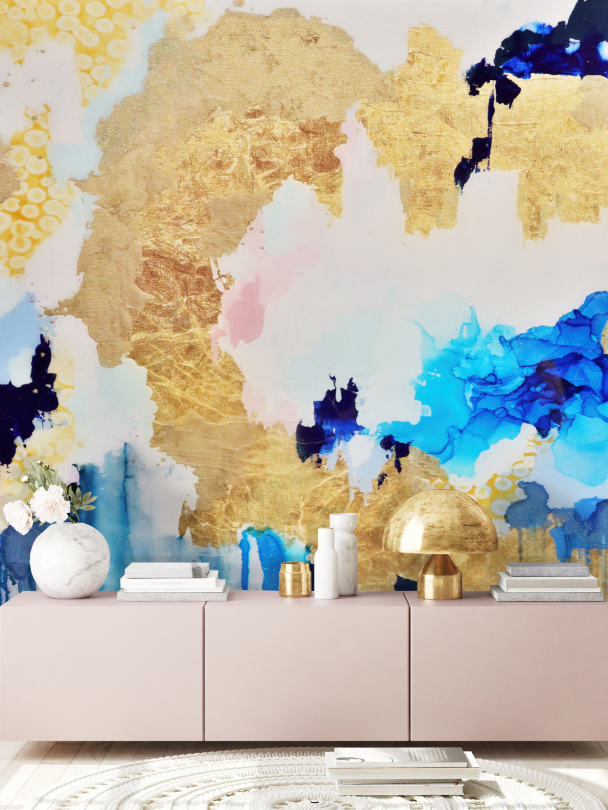 "Sapphire II" Oversized Wall Mural