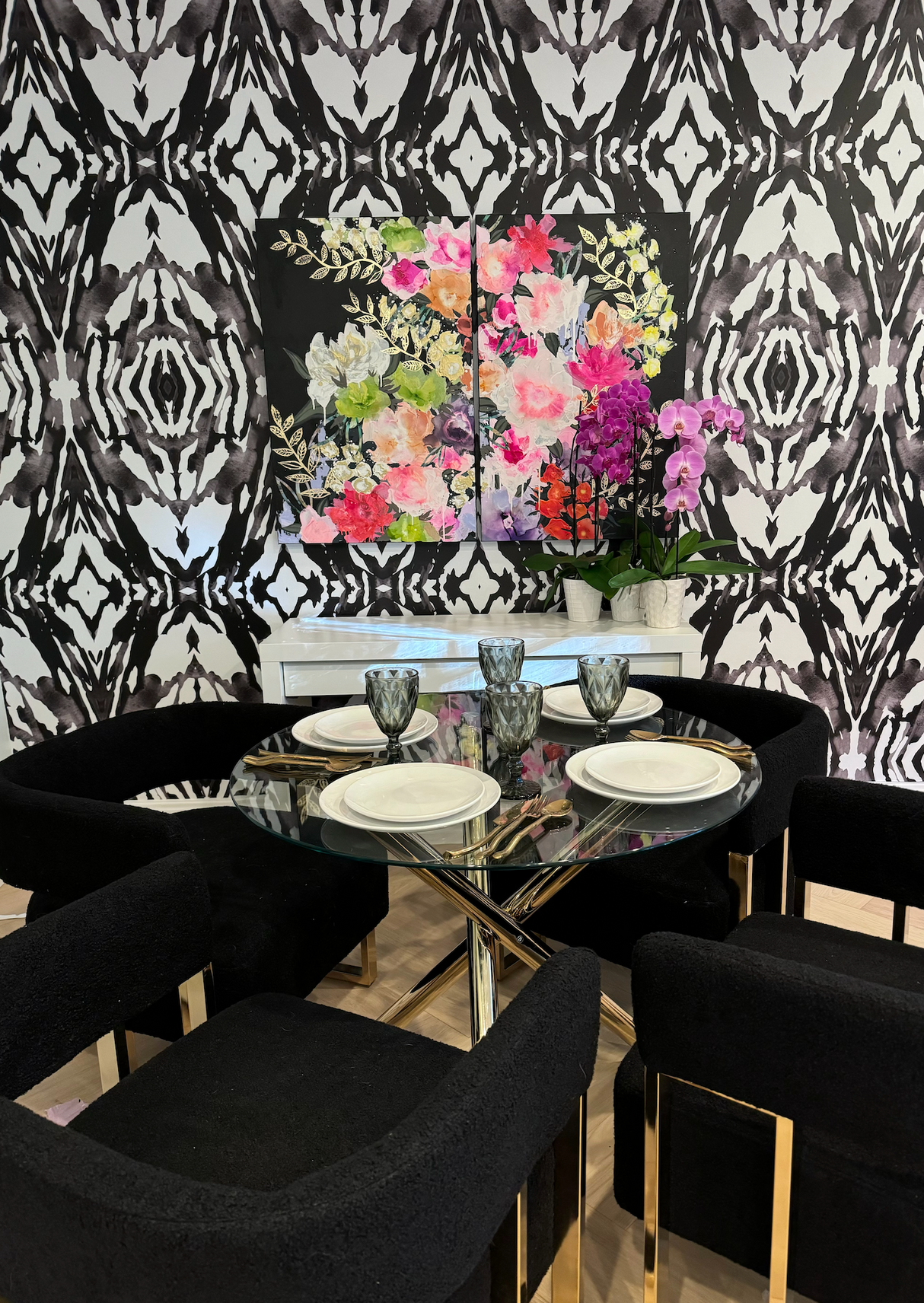 Custom Wallpaper - "Aspen" - 8' Tall x 11' Wide - Peel & Stick
