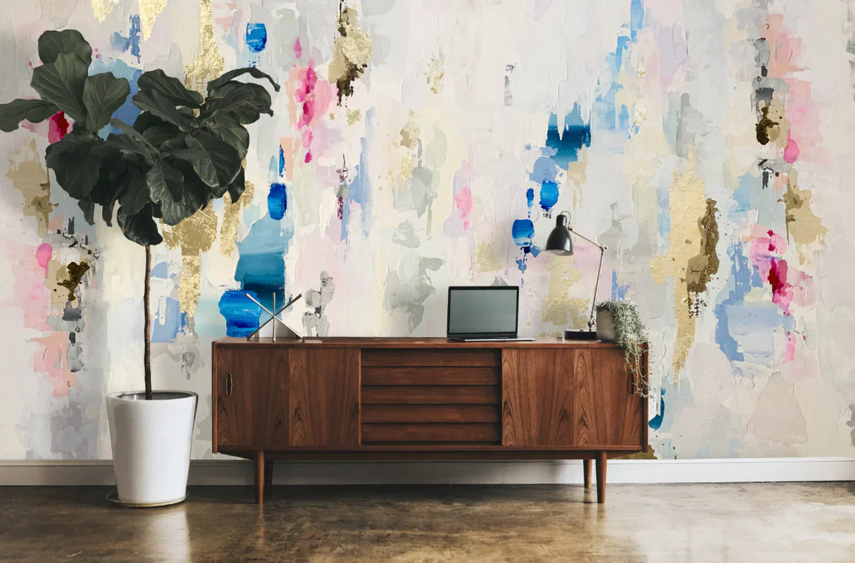 Custom Wallpaper - "Pebble Beach" - 9' Tall x 9' Wide - French Luxe