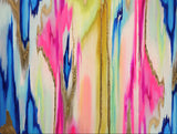 The original abstract artwork - handcrafted by famous abstract artist, Fran Mass. Abstract artwork was digitally scaled to create the highly recommended home interior wallpaper design. This product is available in prepasted or peel and stick.