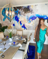 Custom "Indigo Cloud" 10' tall x 13' wide
