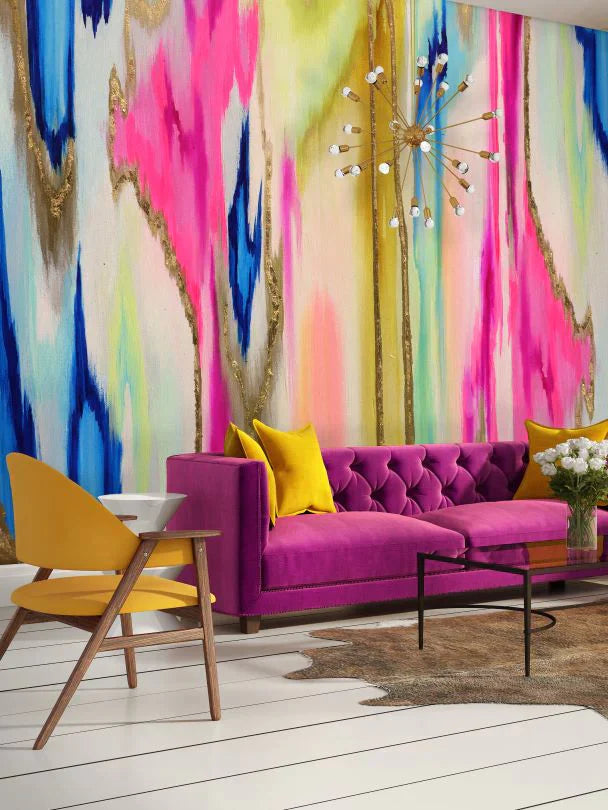 Custom Wallpaper - "El Dorado" - 9' Tall x 7' Wide - Peel & Stick