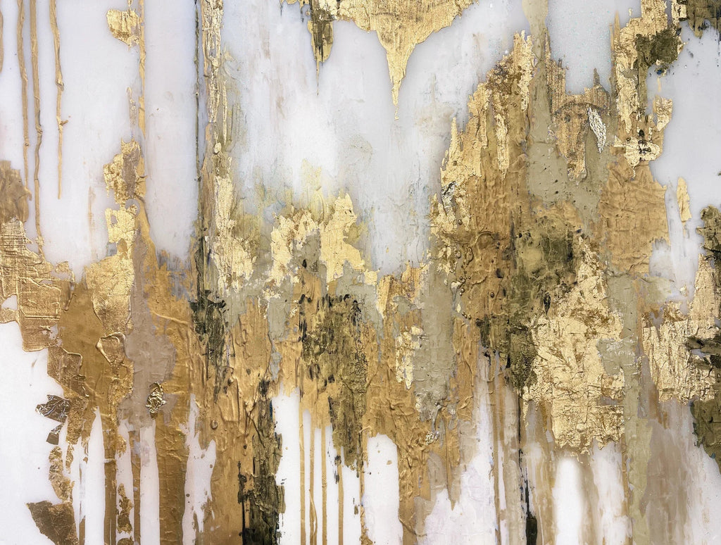 The original artwork that inspired our stunning gold wallpaper design, Ethereal. Filled with gold tones, hues and textures this is one of the best interior design concepts for large scale abstract wallpapers. This product has been best for homes, offices, hotels, spas and other luxury interior design installations.