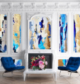 Blue Wall Mural Wallpaper for an Abstract Accent Wall