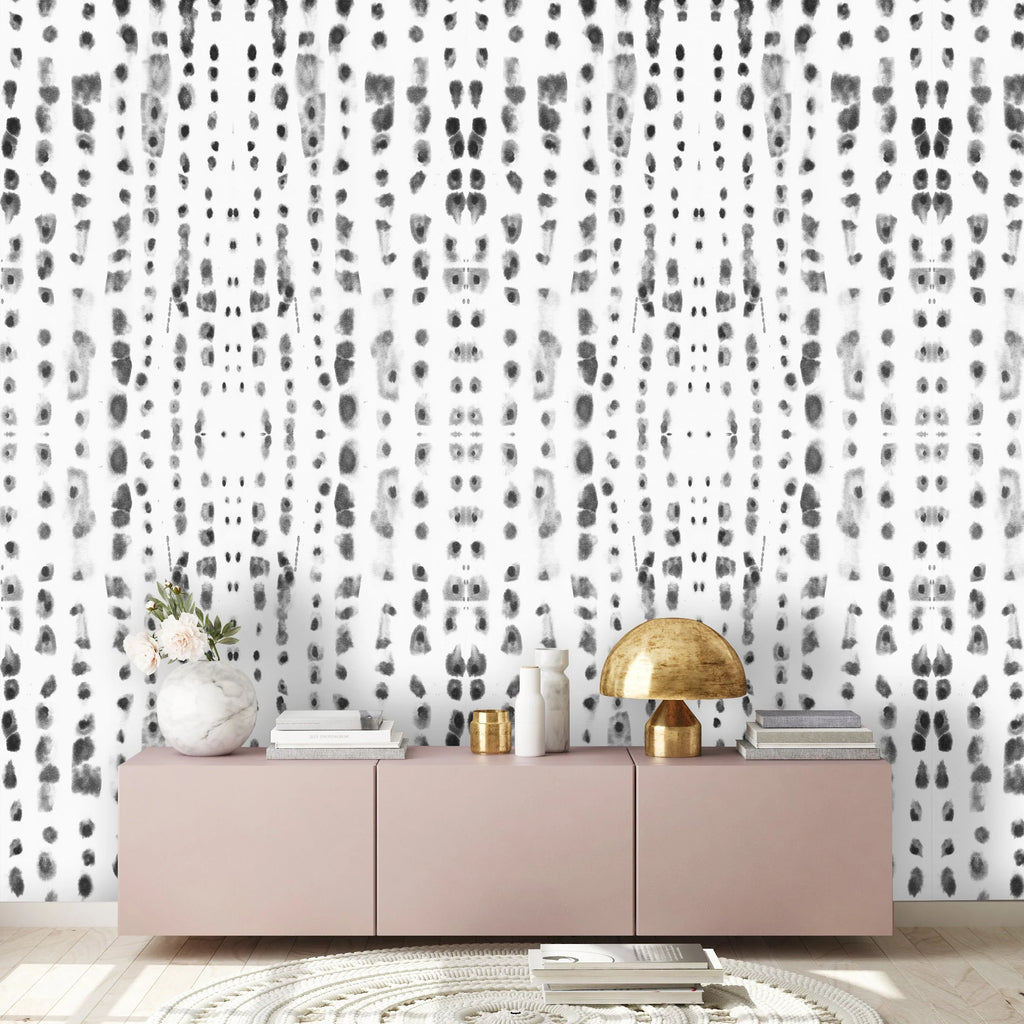 In the idea phase of your interior design project? Consider one of the large pattern wallpaper designs from Vivian Ferne. This monochromatic repeating pattern creates a lot of movement and texture in a living room or office decor project. Whether your interested in commercial or residential interior design Vivian Ferne wallpaper have the look for you.