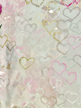 Set of Two Original  Paintings! Blush Heart Flutter Canvas 16" Tall x 40" wide each covered in high gloss resin