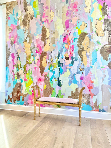 Custom Wallpaper - "Gelato" - 4' 8" Tall x 9' 11" Wide - Prepasted