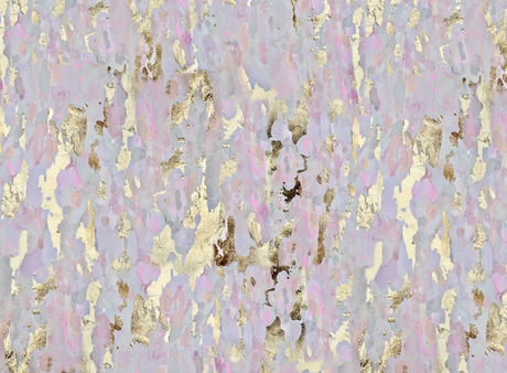 "Brunch Punch" Blush and Gold Vivian Ferne Wallpaper Wall Mural