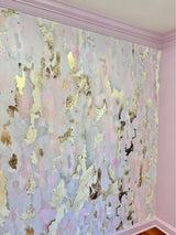 "Brunch Punch" Blush and Gold Vivian Ferne Wallpaper Wall Mural