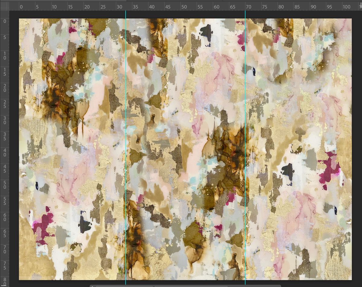 Custom Wallpaper - "Cappuccino" Three Panels: 81” High for all, and 33”, 37” and 33” Wide Prepasted