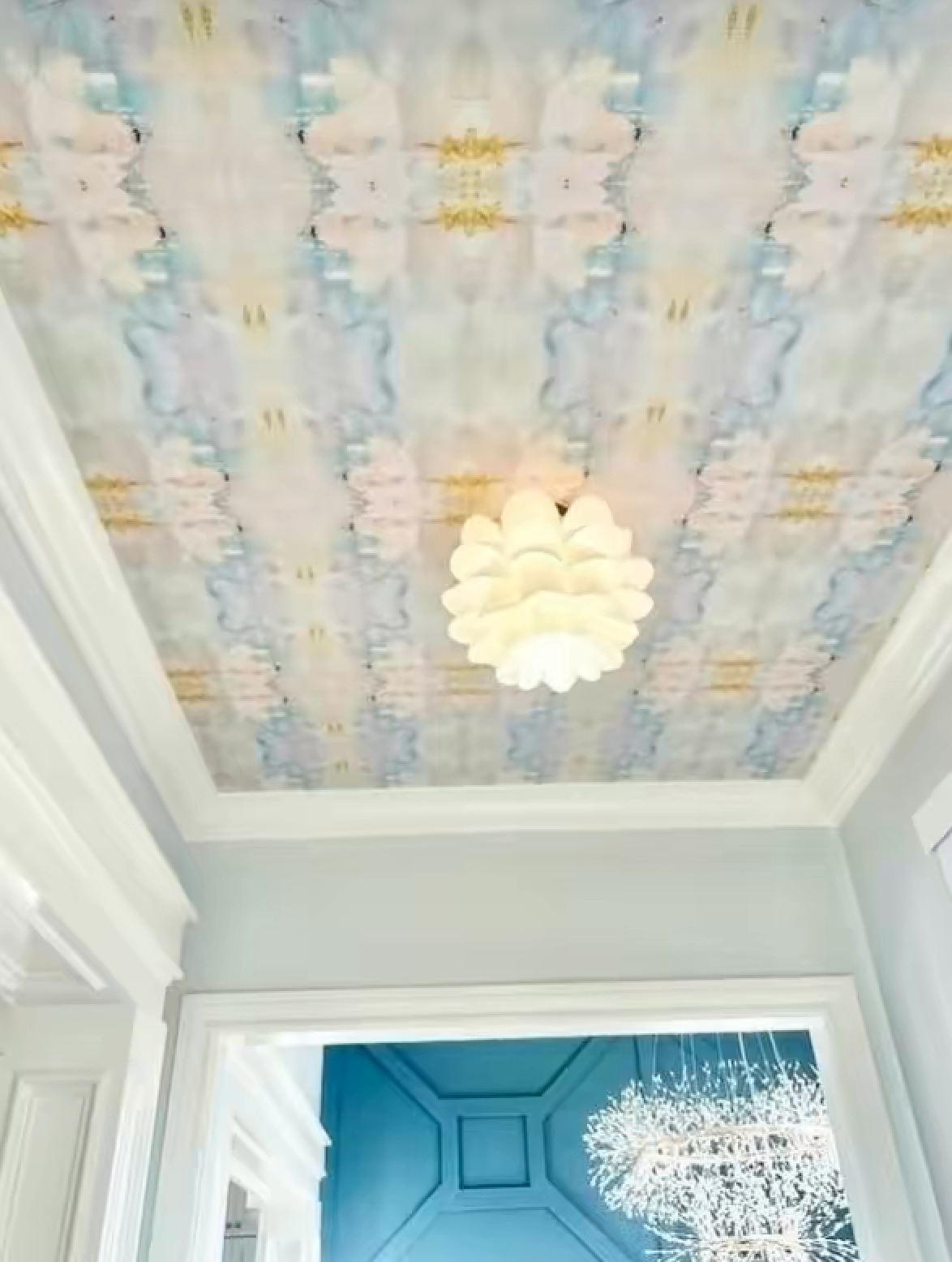 "Cotton Candy" Ceiling Wallpaper Customer Photo