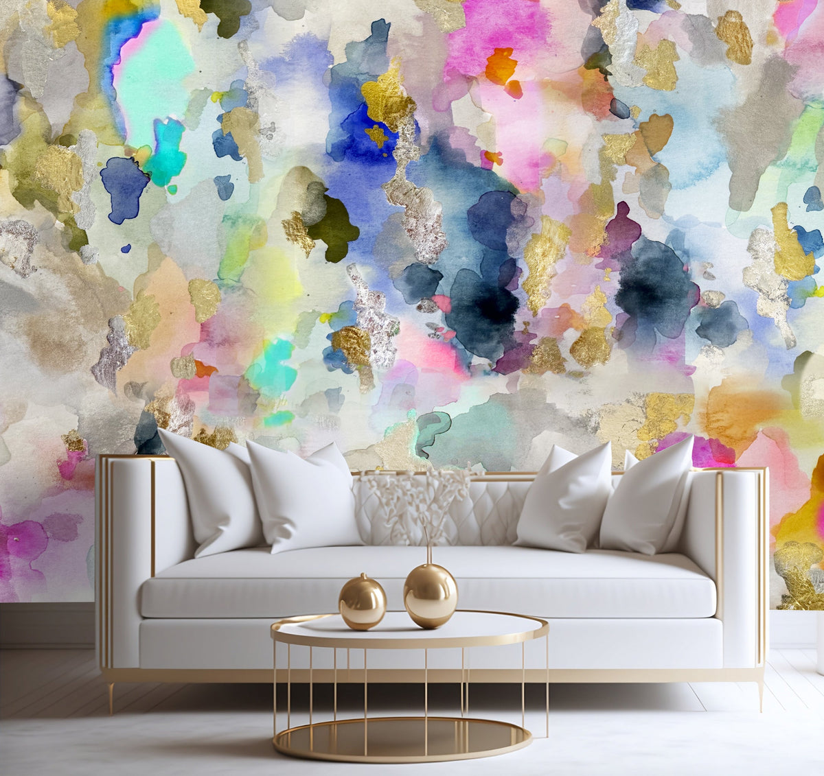 Custom Wallpaper - "Crush" - 5' 10" Tall x 6' 8" Wide - Peel & Stick