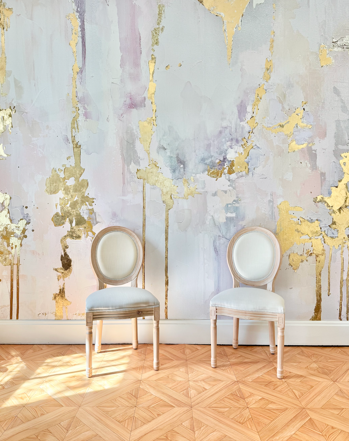 french interior, vivian ferne wallpaper, vivian ferne reviews, blush wallpaper, home office wallpaper, dining room wallpaper, chateau interior, parisian apartment, french interior decor, large scale abstract art