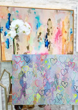 Custom “Heart Flutter" Canvas Print 24" Tall x 36" wide with Gold Floater Frame