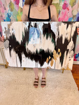 Original  Painting “Black Geode” Canvas 24" Tall x 36" wide covered in high gloss resin