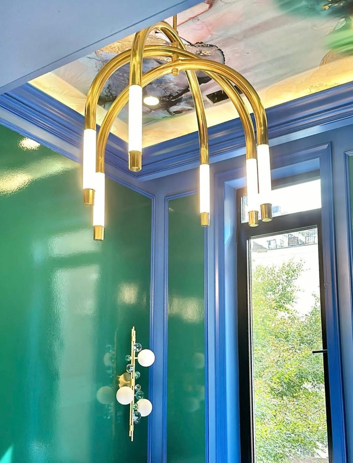 "Gemstone" Vivian Ferne Wallpaper ceiling install