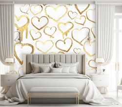 "Golden Heart" Wallpaper Wall Mural by Vivian Ferne