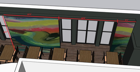 Custom  "Aloha" Oversized Wallpaper Wall Mural for three spaces as listed in description prepasted