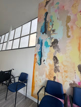 Custom "Coronado"  continuation or order #7491 Continuation: 40 ft (L) x 6 ft 3 in (H) Additional section: 14 ft (H) x 24 in (W) Peel & Stick