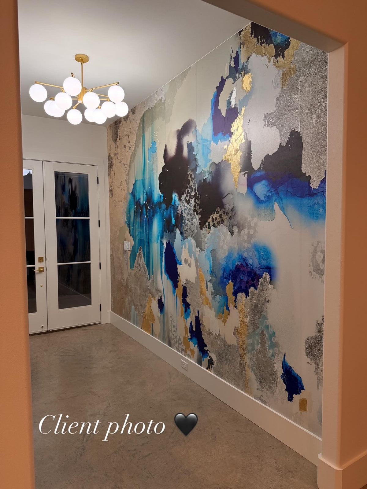 "Indigo Cloud" Vivian Ferne Wallpaper Entryway