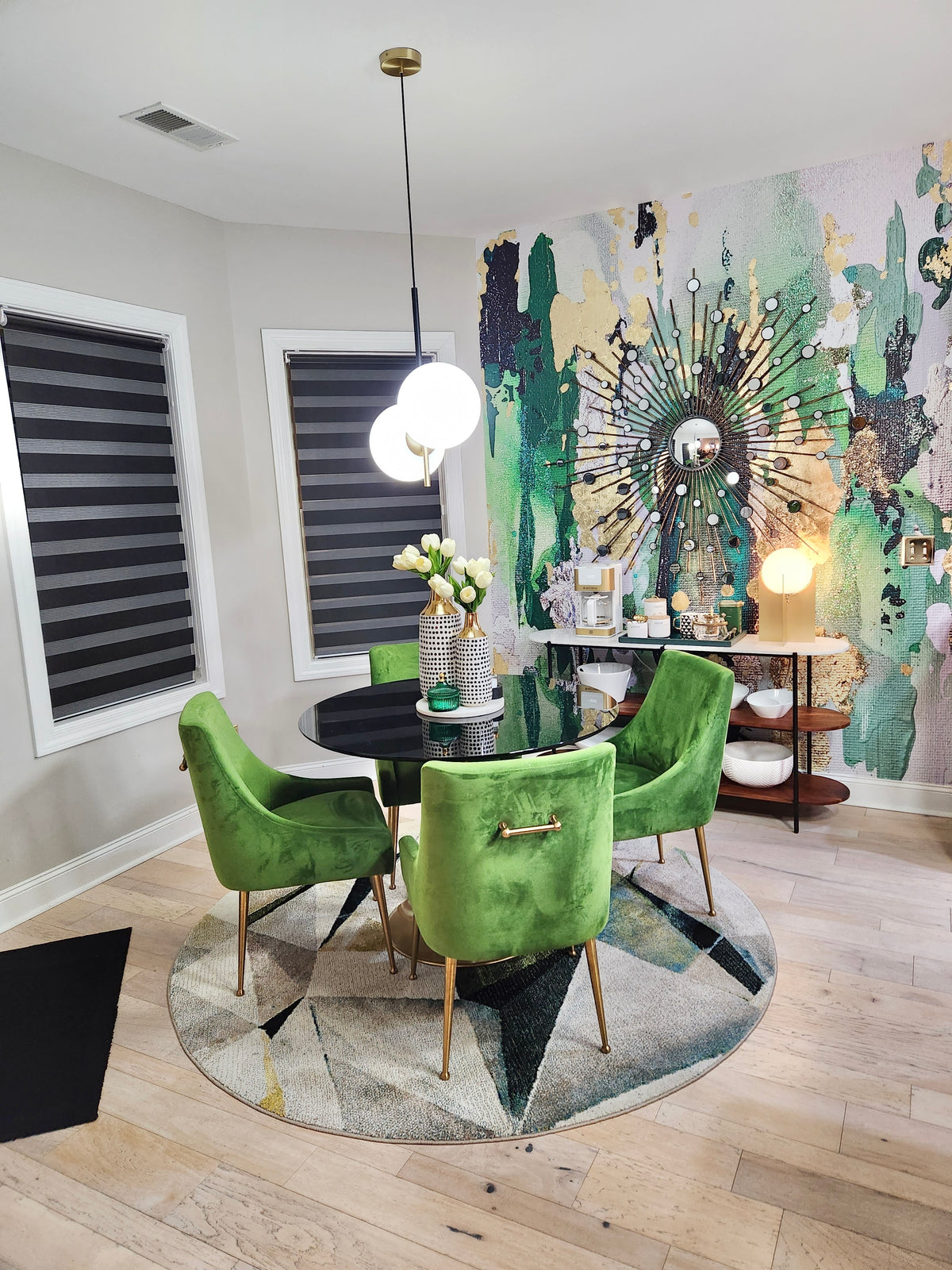 "Lovebird" Vivian Ferne Wallpaper Customer Dining Room