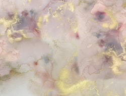 The famous abstract artist, Fran Maass Katz created this stunning California inspired abstract painting. The design is the base for Vivian Ferne's wallpaper design, Sedona. The calming blush tones, gray sweeping undertones and gold textures bring all the sights of a California sunset into your interior design project. 