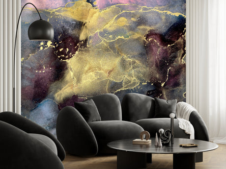 Custom Wallpaper - "Midnight" - 5' 6" Tall x 6' 6" Wide - French Luxe