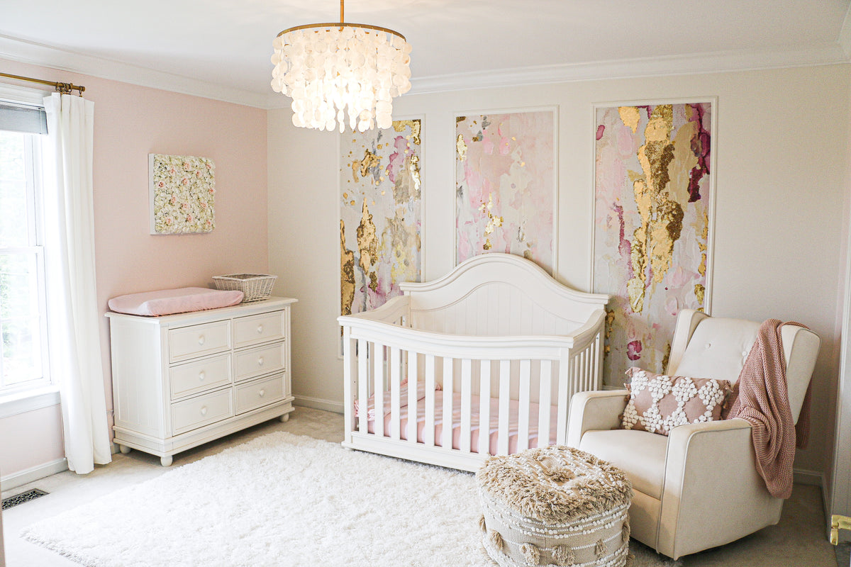 "Mimosa" Nursery Wallpaper Pink Girls Nursery