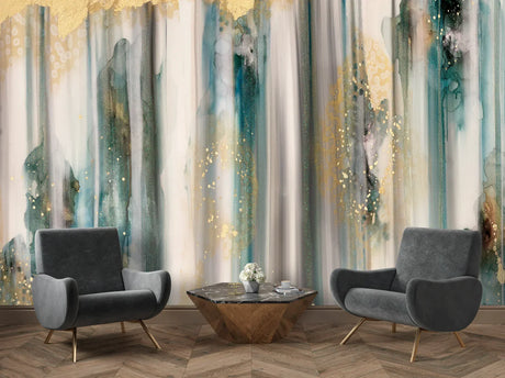Custom Wallpaper - "Nautilus" - 6' 9" Tall x 2' 10" Wide - French Luxe
