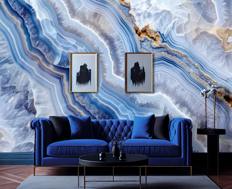 Custom Wallpaper - "Polished" - 10' 6" Tall x 11' 8" Wide - French Luxe