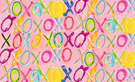 "XOXO" Wallpaper | Oversized Wall Mural Design By Vivian Ferne