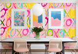Custom Wallpaper - "XOXO" - 10' Tall x 4' Wide - Prepasted