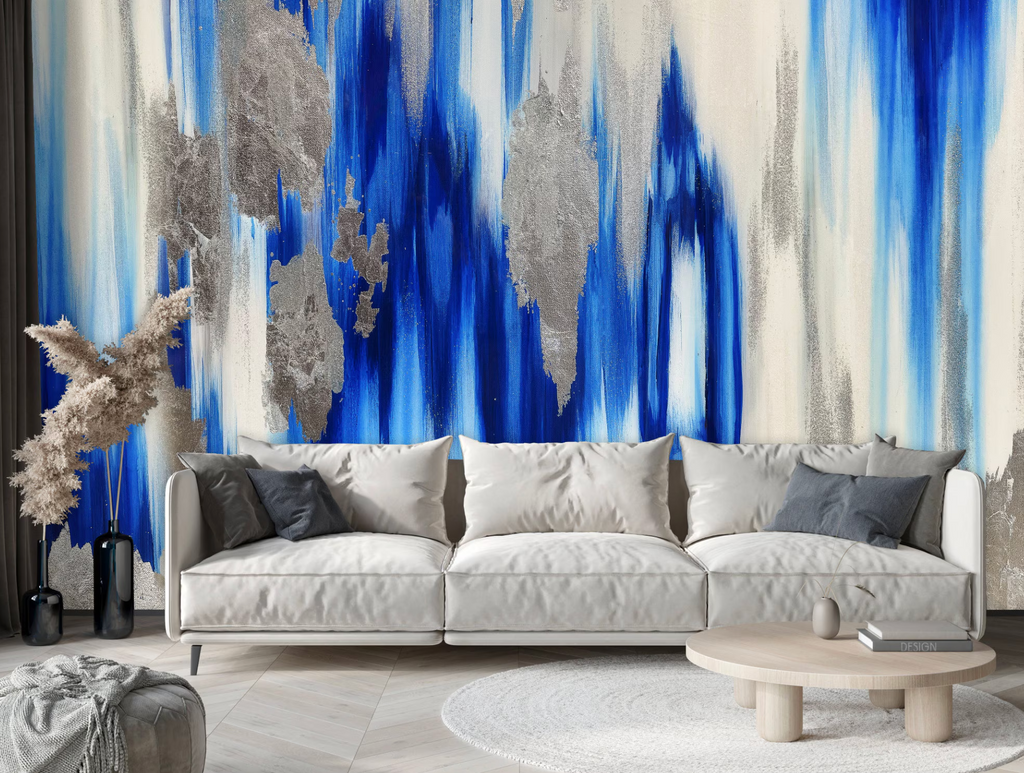 "Blue Ice" Oversized Wallpaper Wall Mural