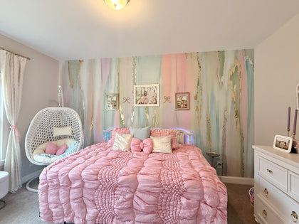 "Served Cold" Girls Pink Bedroom Wallpaper 