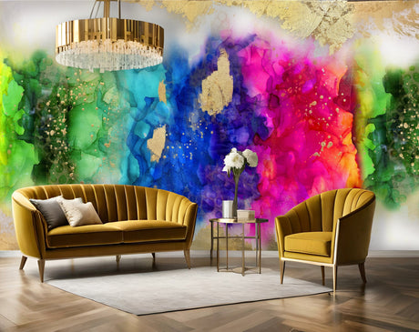 Custom Wallpaper - "Shine" - 4' 5" Tall x 15' 5" Wide - Peel & Stick
