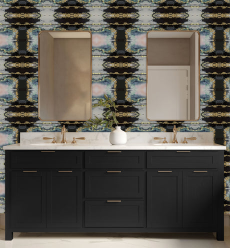 Custom Wallpaper - "Speak Easy Repeat" - 10' 2" Tall x 24' Wide - Prepasted