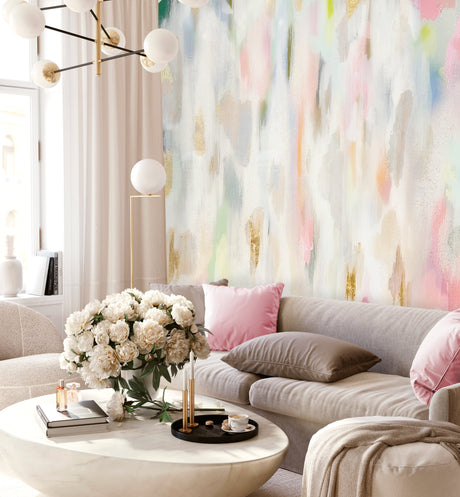 Vivian Ferne Oversized Wall Mural, Wallpaper, Wallpaper Wall Mural, Oversized Wallpaper Wall Mural, Vibrant Wallpaper, Vibrant Wall Mural, Maximalist Wall Mural, Vibrant Wall Art, Nursery Wallpaper, Office Wallpaper, Living Room Wallpaper, Vivian Ferne Birthday Cake Wallpaper Wall Mural, Pastel Wall Mural, Pink Wallpaper, Pink Living Room, Rainbow Wallpaper, Rainbow Wall Art, Pastel Wall Art